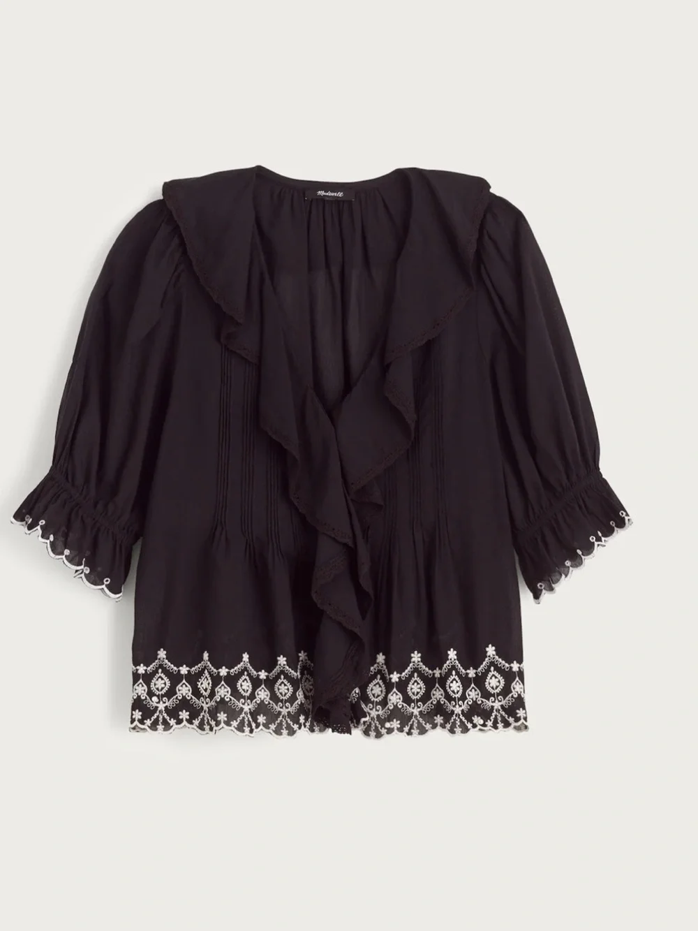 NWOT Madewell The Blaire Top, size XS Jet Black